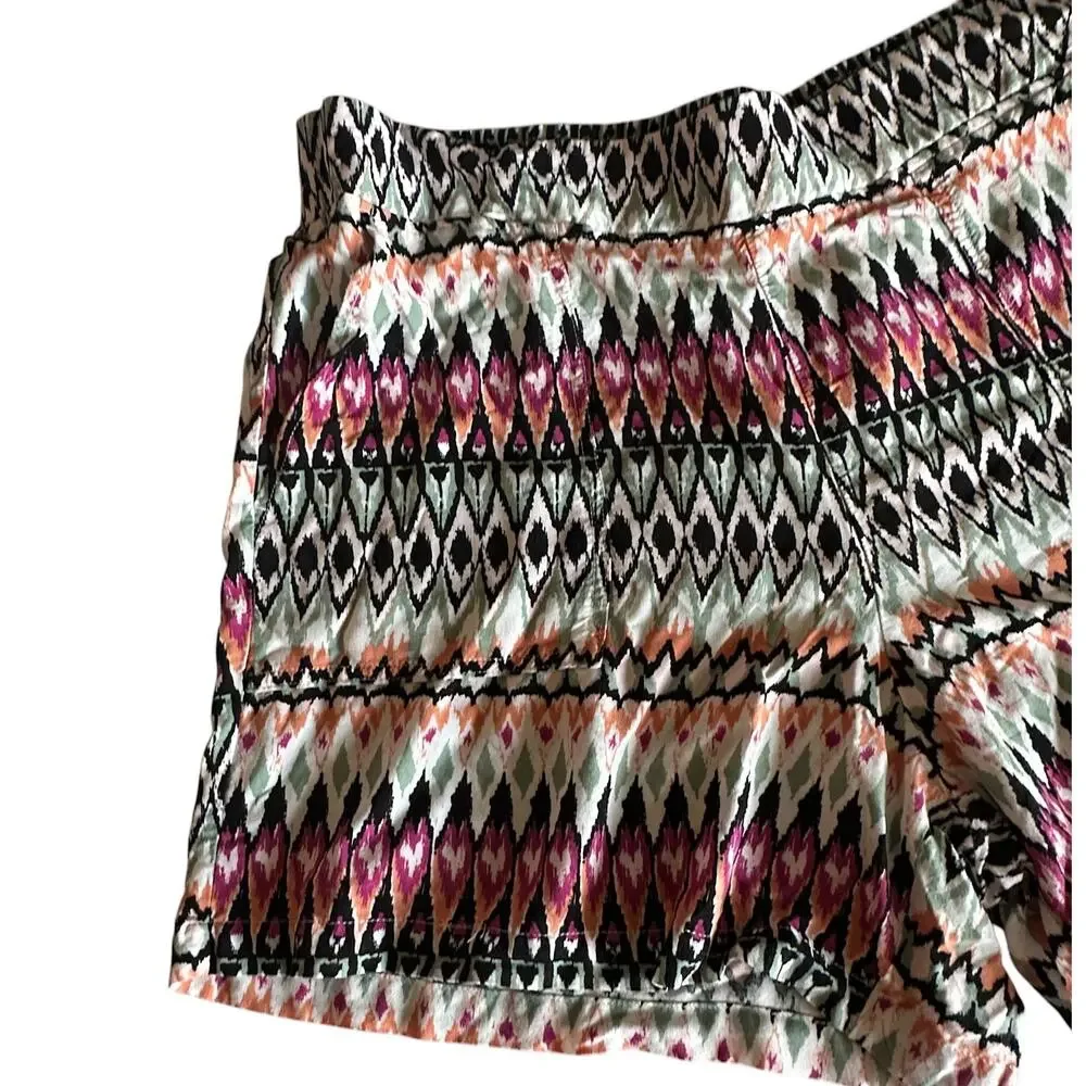 Wildfox Colorful Shorts Womens XL Pullon Pockets Casual Hi Rise Boho Beachy